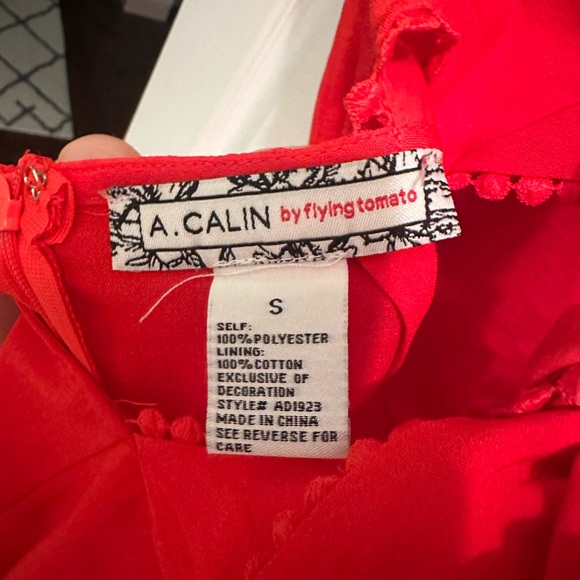 Red Ruffle Dress - Picture 3 of 3